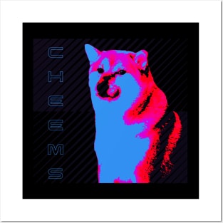 Cheems Doge Cyberpunk Posters and Art